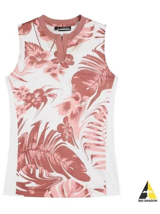 Golf Meya Print Sleeveless Top GWJT07430 S183 Women's Meya Print Sleeveless Top - J.LINDEBERG - BALAAN 2