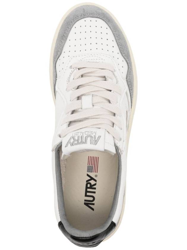 Medalist Leather Low Top Sneakers Grey - AUTRY - BALAAN 5