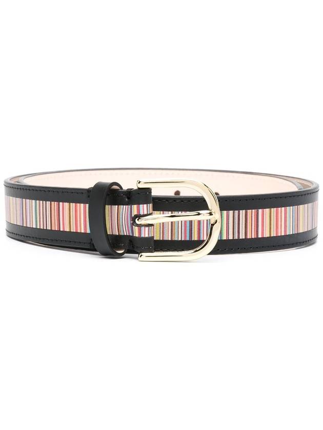 Striped Leather Belt W1A7612LSIGST - PAUL SMITH - BALAAN 2