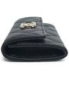 gold logo caviar card wallet black - CHANEL - BALAAN 6