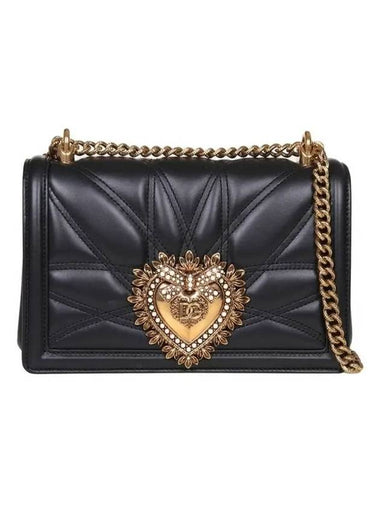 Devotion Heart Logo Shoulder Bag Black - DOLCE&GABBANA - BALAAN 1