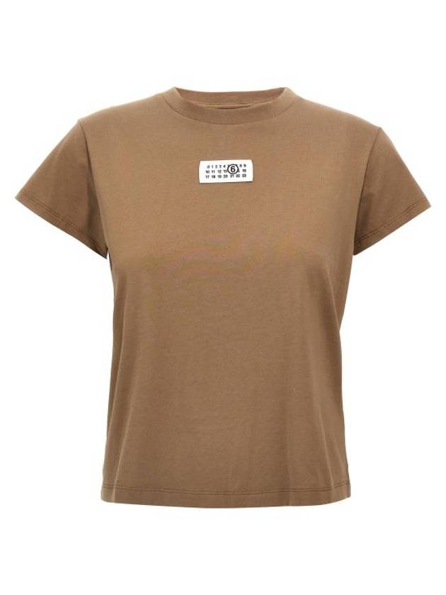 Logo Crew Neck Short Sleeve T-Shirt Beige - MAISON MARGIELA - BALAAN 2