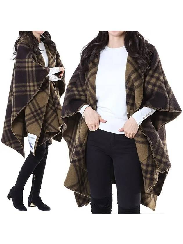 Reversible Check Wool Cape Camp - BURBERRY - BALAAN 2