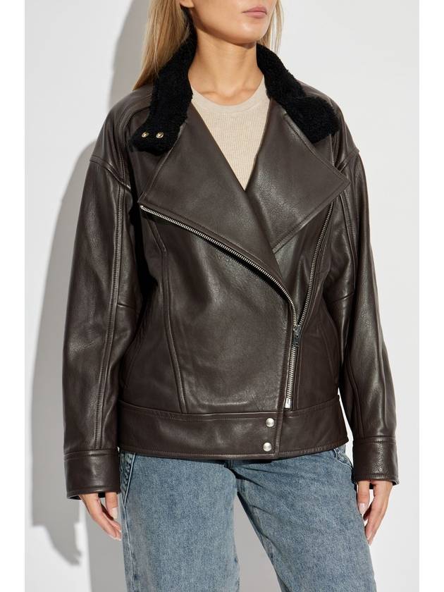 Iro Leather Jacket Akileas, Women's, Brown - IRO - BALAAN 3