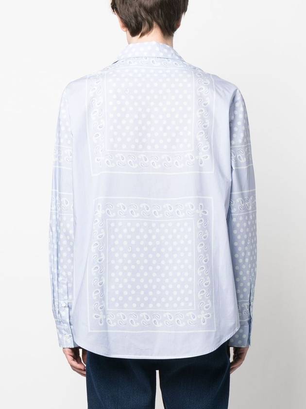 La Chemise Luis Paisley Print Long Sleeve Shirt Light Blue - JACQUEMUS - BALAAN 5