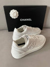 CC Logo Calfskin Low Top Sneakers White - CHANEL - BALAAN 11