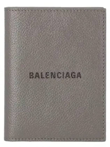 Grained Calfskin Cash Vertical Bifold Wallet Gray 6815791IZI31260 - BALENCIAGA - BALAAN 1