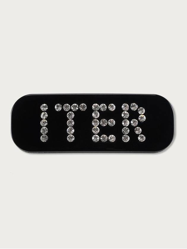 Cubic logo hair clip_Black - ITER - BALAAN 1