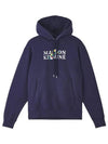 Flowers Comfort Logo Print Hoodie Ink Blue - MAISON KITSUNE - BALAAN 2