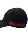 Original GG Web Supreme Canvas Baseball Ball Cap Black - GUCCI - BALAAN 5