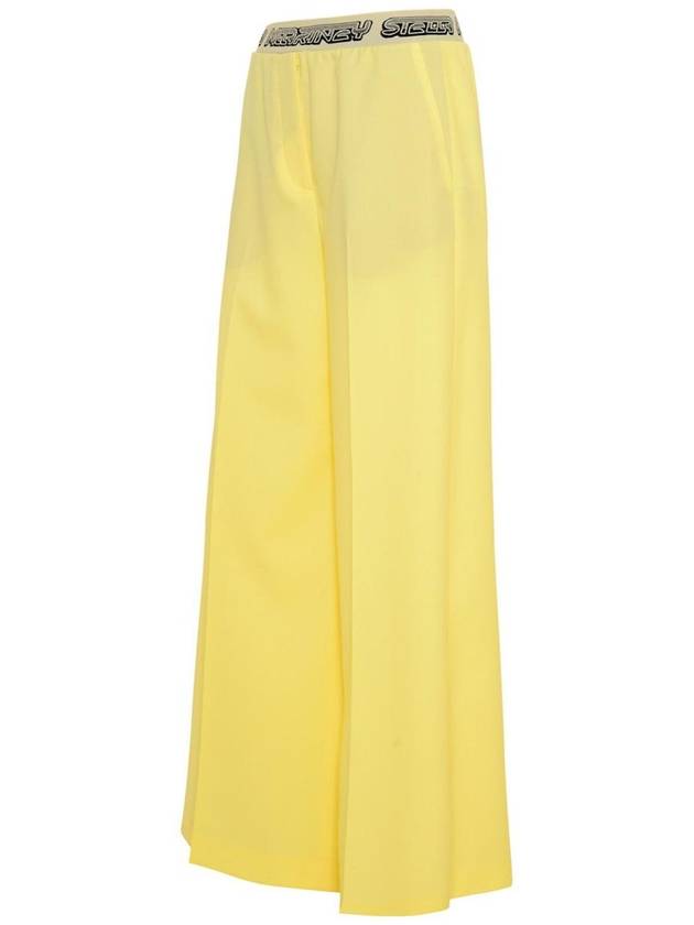 Women's Logo Tape Wide Pants Yellow - STELLA MCCARTNEY - BALAAN 3