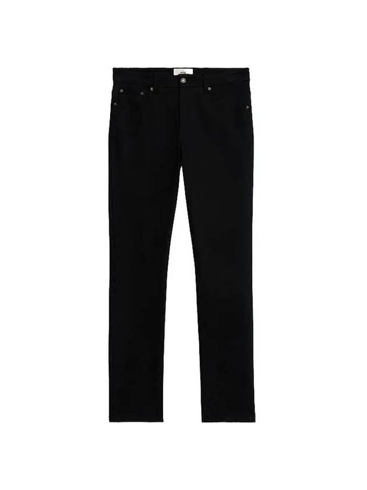 Men's Slim Fit Straight Pants Black - AMI - BALAAN 1