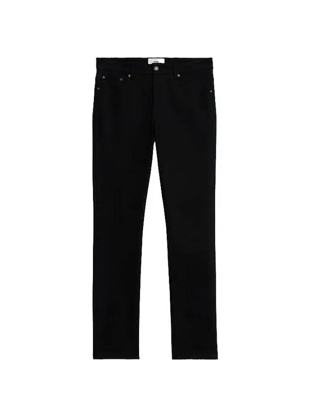 Men's Slim Fit Straight Pants Black - AMI - BALAAN 1