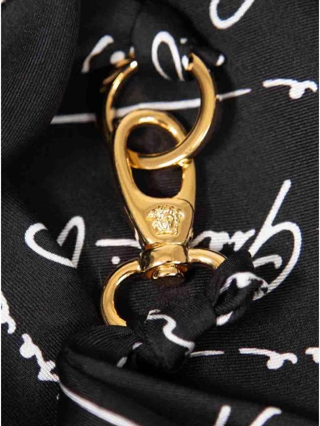 Versace Black Silk Signature Pattern Collana Bandana Scarf - VERSACE - BALAAN 5