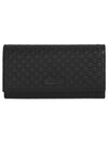 Women's Micro GG Ssima Flap Continental Long Wallet Black - GUCCI - BALAAN 3