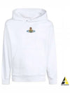 Embroidered ORB Logo Cotton Hoodie White - VIVIENNE WESTWOOD - BALAAN 2