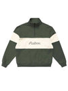 Men s Collegiate Quarter Zip Long Sleeve T Shirt M 7392 Olive - MALBON GOLF - BALAAN 4