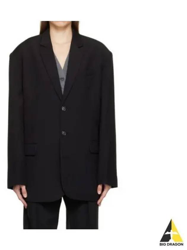 The Frankie Shop Women s Gelso Blazer Jacket Black OBLGEL100 - FRANKIE SHOP - BALAAN 1