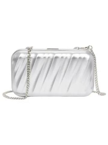 Aluminum minaudi re clutch cross bag silver - TUMI - BALAAN 1