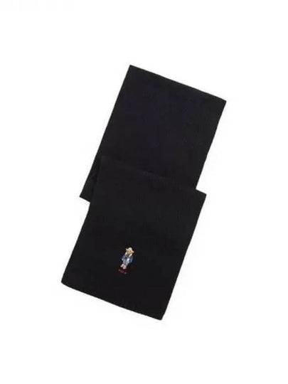 Holiday Bear Wool Muffler Black - POLO RALPH LAUREN - BALAAN 2