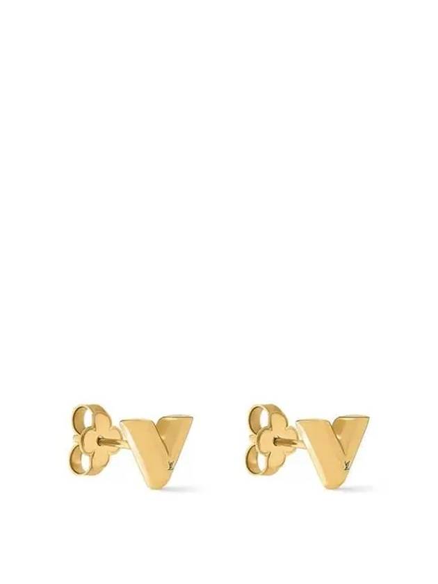 Essential V Stud Earrings Gold - LOUIS VUITTON - BALAAN 3