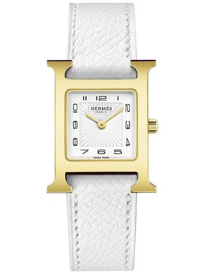 Women's Heure H Watch Gold White - HERMES - BALAAN 2