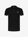 Pique Stretch Cotton Short Sleeve Polo Shirt Black - STONE ISLAND - BALAAN 2