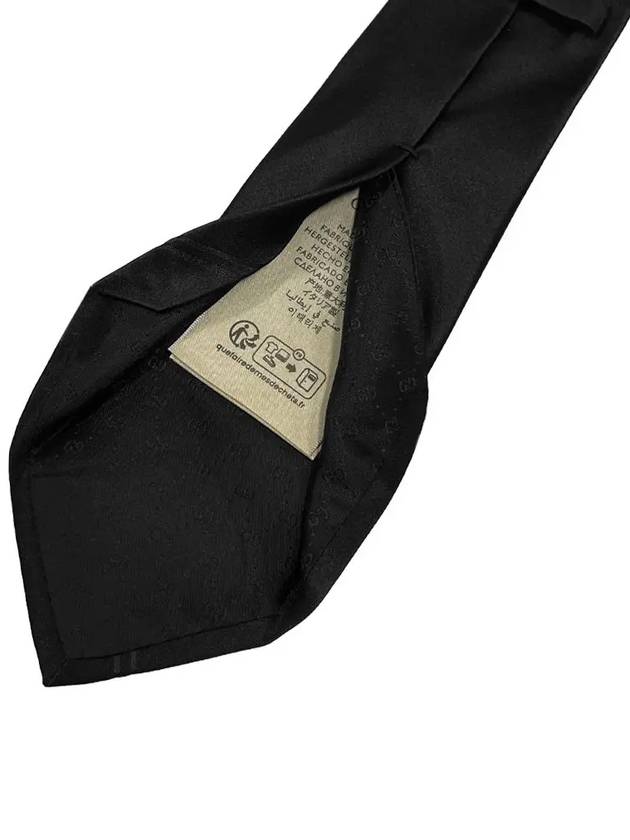 Interlocking G Silk Tie Black - GUCCI - BALAAN 10