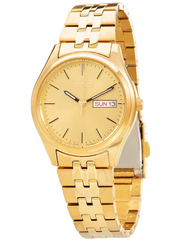 Seiko Essentials Quartz Gold Dial Men's Watch SUR434 - SEIKO - BALAAN 1