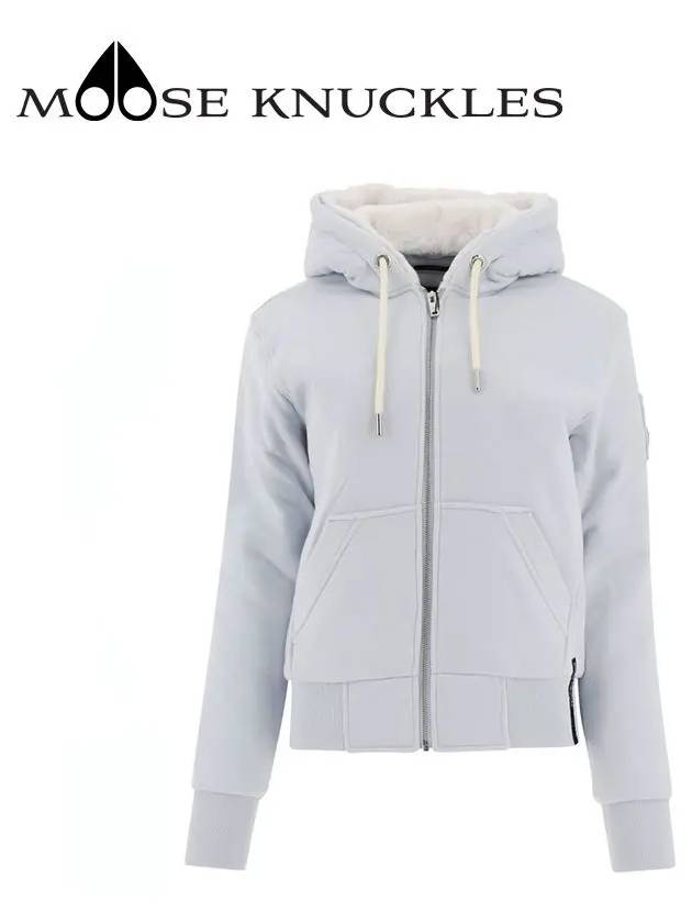 Classic Bunny Zip Up Hoodie Light Blue - MOOSE KNUCKLES - BALAAN 2