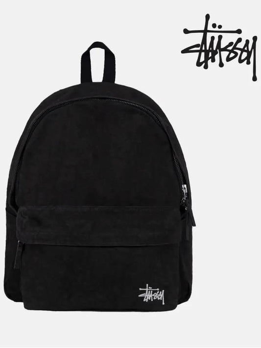 Logo Canvas Backpack Washed Black - STUSSY - BALAAN 2