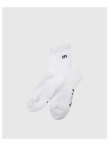 TRAVISMATHEW Men s TM Logo Medium Neck Socks White - TRAVIS SCOTT - BALAAN 1