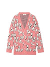 Artist Jacquard Brushed Cotton Cardigan Pink - CELINE - BALAAN 1