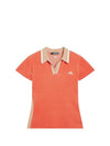 Women's Rani Knit Polo Short Sleeve T-Shirt Hot Coral - J.LINDEBERG - BALAAN 2