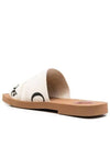 Woody Logo Flat Mule Slippers White - CHLOE - BALAAN 4