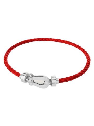 Posten 18K White Gold Medium Model Bracelet Red - FRED - BALAAN 1