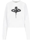 Spray ORB Logo Sweatshirt White - VIVIENNE WESTWOOD - BALAAN 2