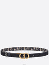 30 Montaigne Gold Hardware Jacquard Reversible Leather Belt Black Blue - DIOR - BALAAN 5