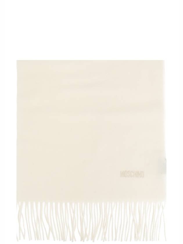 Moschino Fringed Scarf, Men's, Beige - MOSCHINO - BALAAN 1