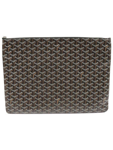 APMSENAT2 GM 01 Black Goyadin Canvas Senna Clutch - GOYARD - BALAAN 1