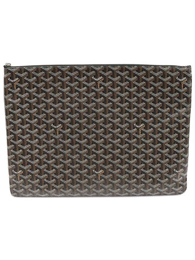 APMSENAT2 GM 01 Black Goyadin Canvas Senna Clutch - GOYARD - BALAAN 1