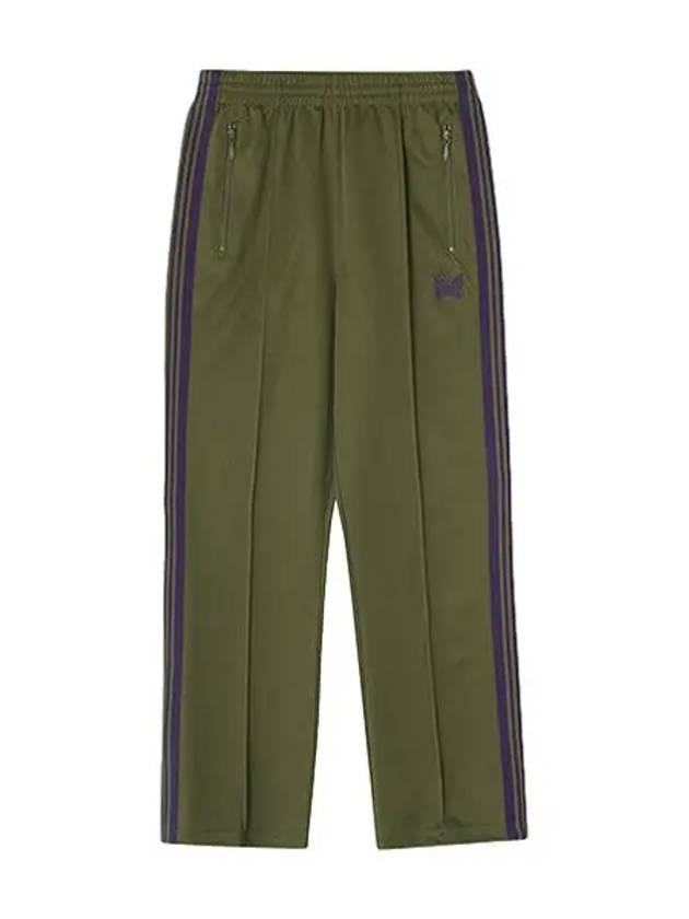 OT228 B Olive Poly Smooth Narrow Track Pants Men s Long - NEEDLES - BALAAN 3