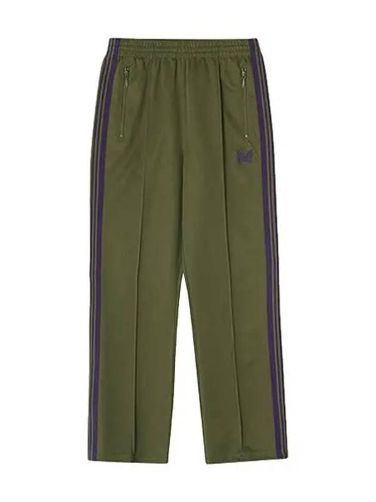 OT228 B Olive Poly Smooth Narrow Track Pants Men s Long - NEEDLES - BALAAN 2