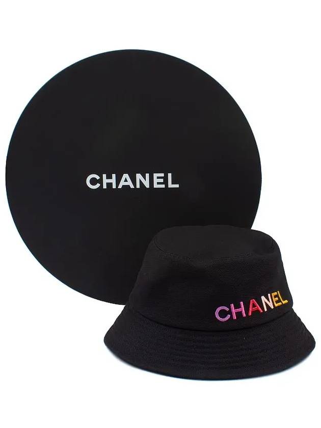 CC embroidered logo bucket hat black AA9703 - CHANEL - BALAAN 7