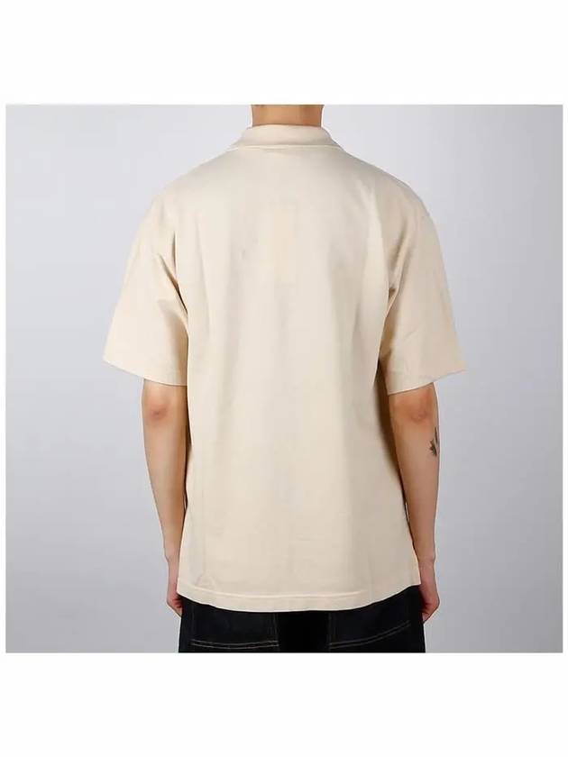 Bold Fox Head Patch Oversized Polo Shirt Beige - MAISON KITSUNE - BALAAN 5