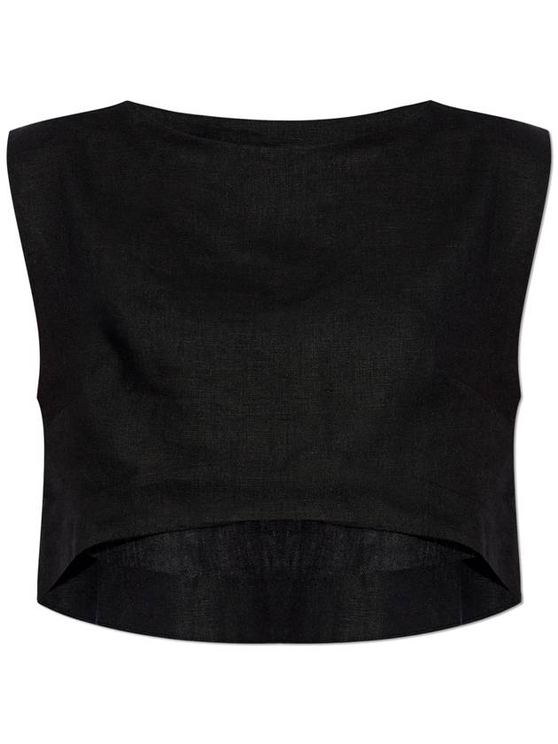 Posse 'Martina' Linen Top, Women's, Black - POSSE - BALAAN 1