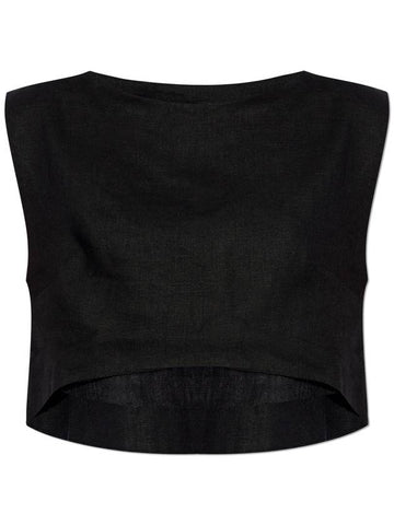 Posse 'Martina' Linen Top, Women's, Black - POSSE - BALAAN 1