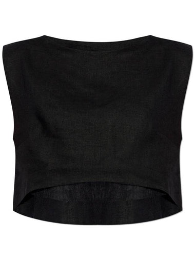 Posse 'Martina' Linen Top, Women's, Black - POSSE - BALAAN 1