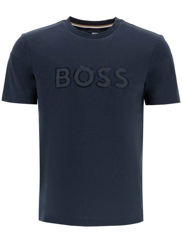 t-shirt with patch logo design - HUGO BOSS - BALAAN 1