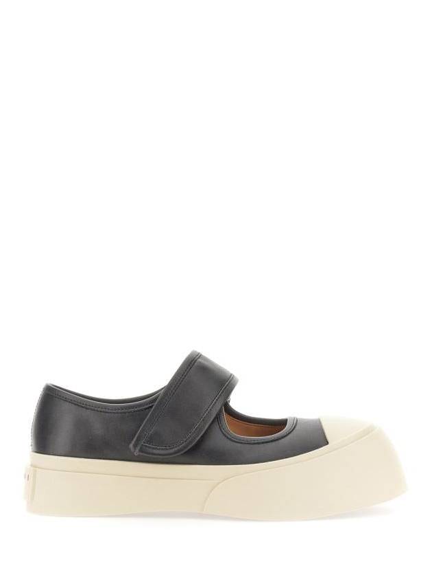 Nappa Leather Mary Jane Low Top Sneakers Black - MARNI - BALAAN 7